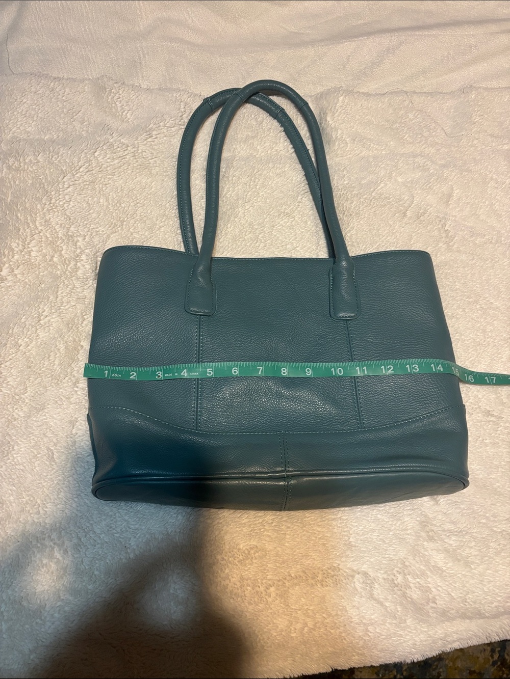 Everyday Teal Leather Tote Bag for Women